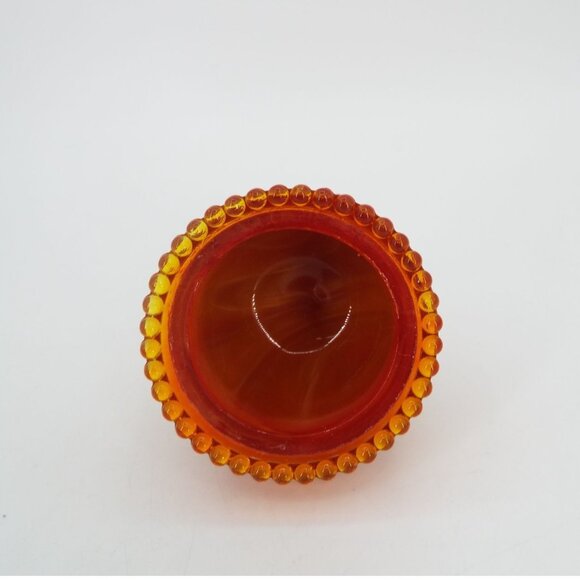 Vintage Degenhart Bloody Mary Orange Slag Glass Gypsy Pot Toothpick Holder RARE - Picture 4 of 9